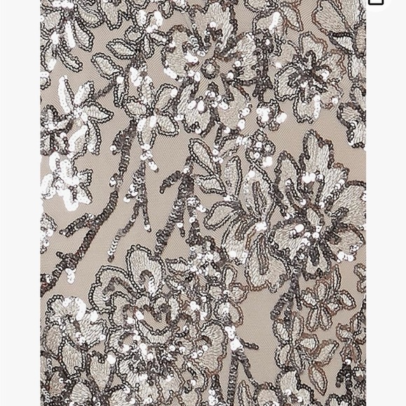 Alex Evenings Women's Sequin Stretch Lace Cold Shoulder Gown - Picture 2 of 6